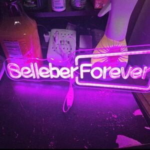 Justin Beiber Pink Neon Wall Sign